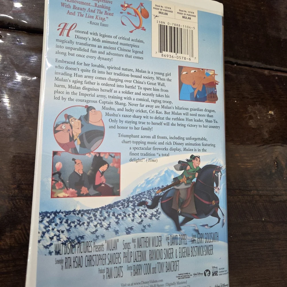 Disney Mulan VHS In Case